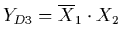 $Y_{D3}= \overline{X}_{1} \cdot X_{2}$