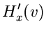 $\displaystyle H_{x}'(v)$