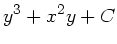 $\displaystyle y^{3} + x^{2} y + C$