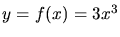 $y = f(x) = 3 x^{3}$